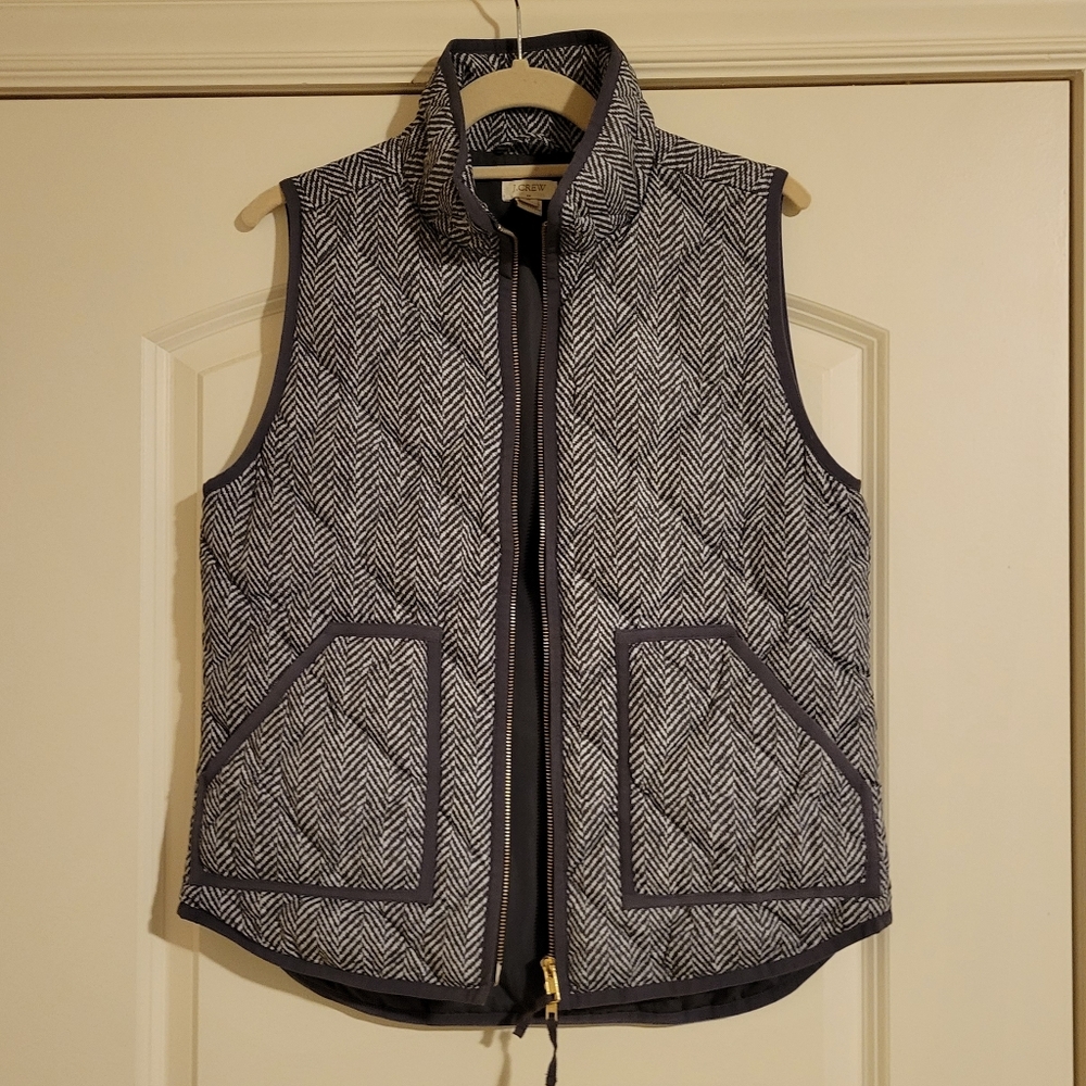 Jcrew quilted herringbone vest